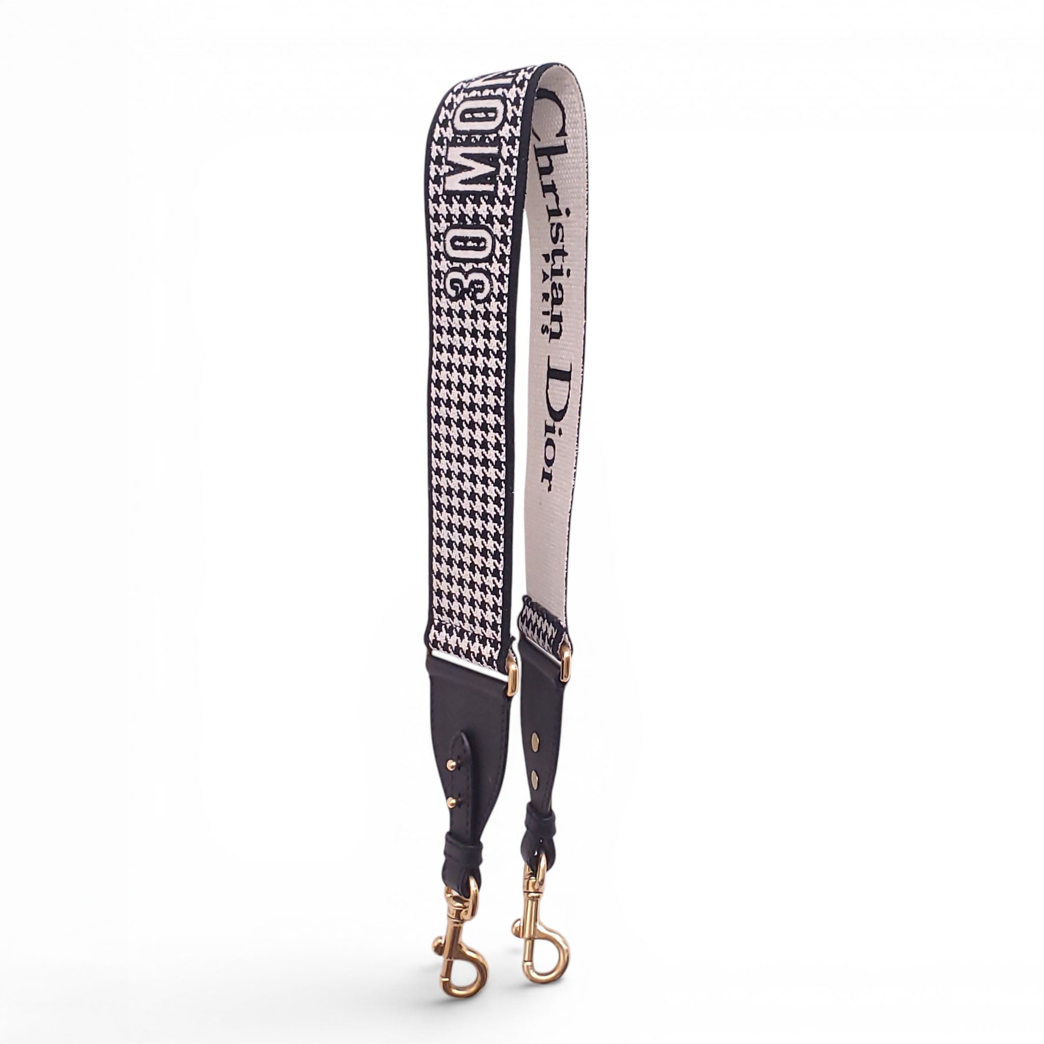 CHRISTIAN DIOR HOUNDSTOOTH PURSE STRAP