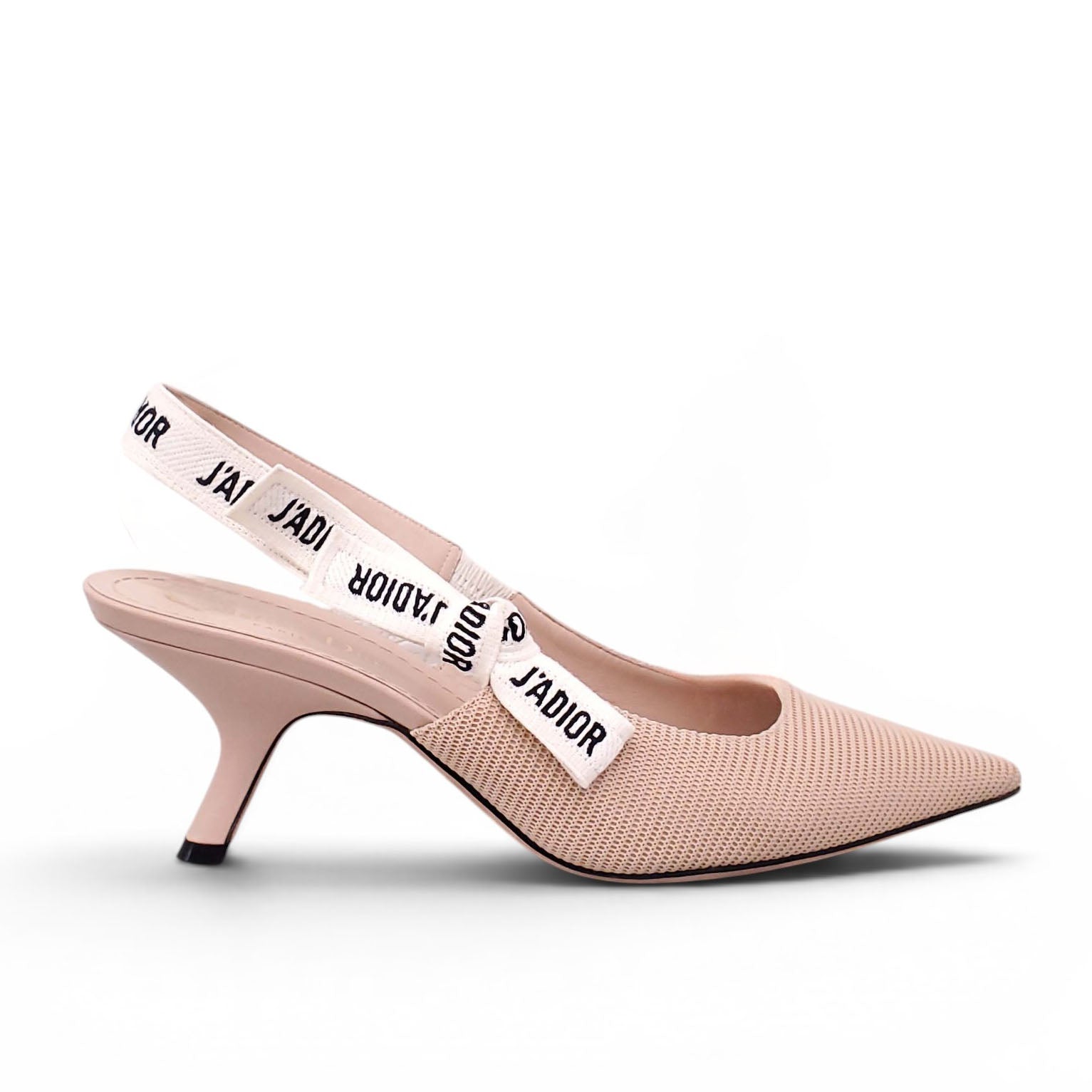 CHRISTIAN DIOR 'J’ADIOR' NUDE SLINGBACK KITTEN HEELS - SIZE 39