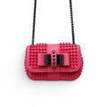 CHRISTIAN LOUBOUTIN HOT PINK STUDDED MINI CROSSBODY BAG