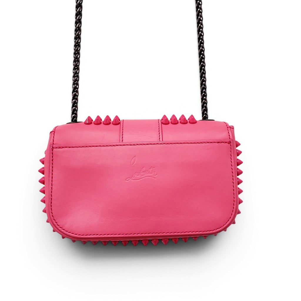 CHRISTIAN LOUBOUTIN HOT PINK STUDDED MINI CROSSBODY BAG