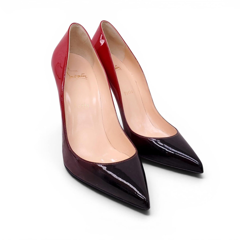 CHRISTIAN LOUBOUTIN RED OMBRE HEELS - SIZE 38.5