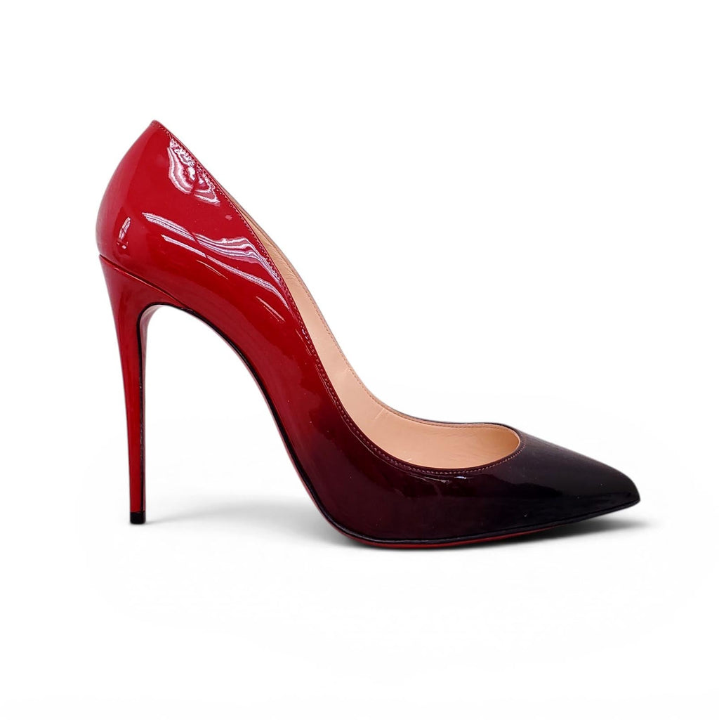 CHRISTIAN LOUBOUTIN RED OMBRE HEELS - SIZE 38.5