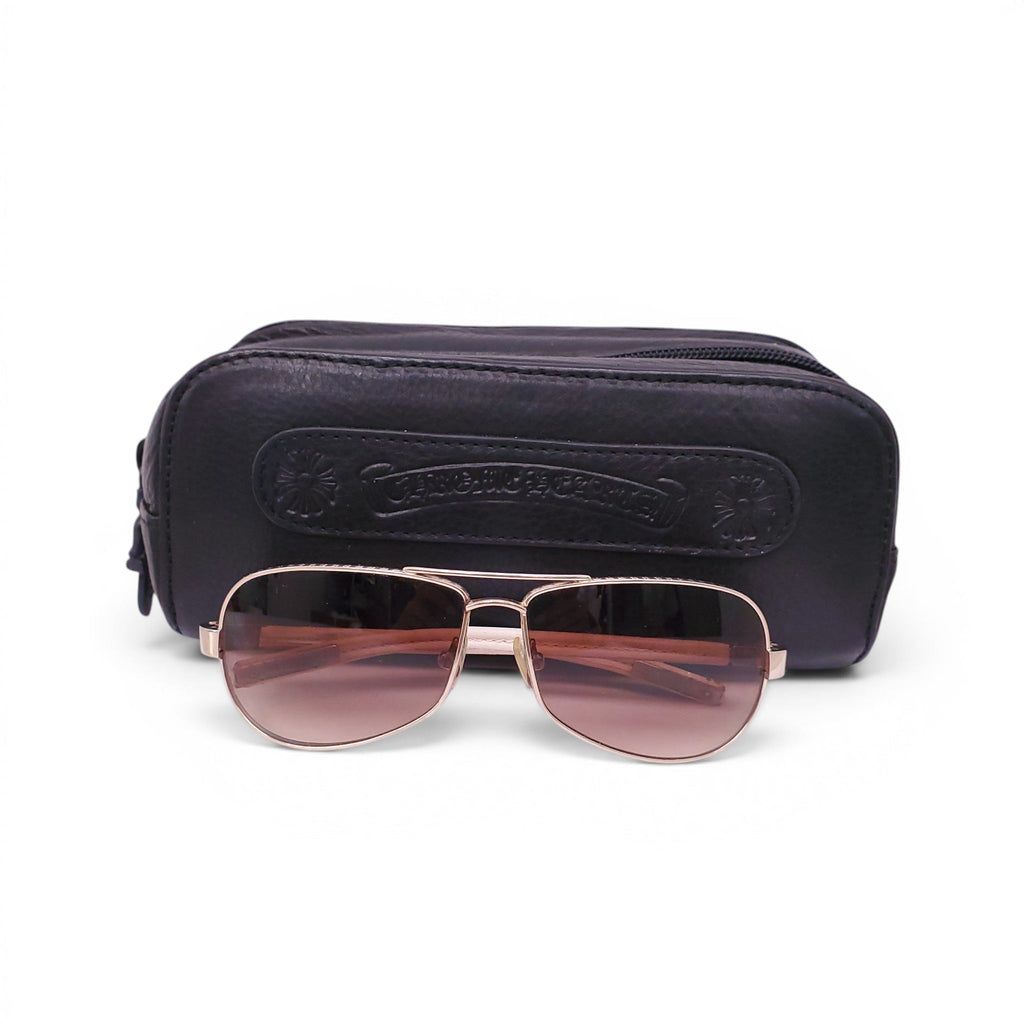 CHROME HEARTS BROWN LENS SUNGLASSES