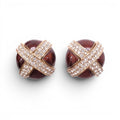 CINER VINTAGE RED CLIP-ON EARRINGS
