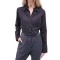 CITIZENS OF HUMANITY BLACK LONG-SLEEVE COTTON BLOUSE - SIZE S