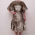 CO GOLD VELVET DRESS - SIZE M