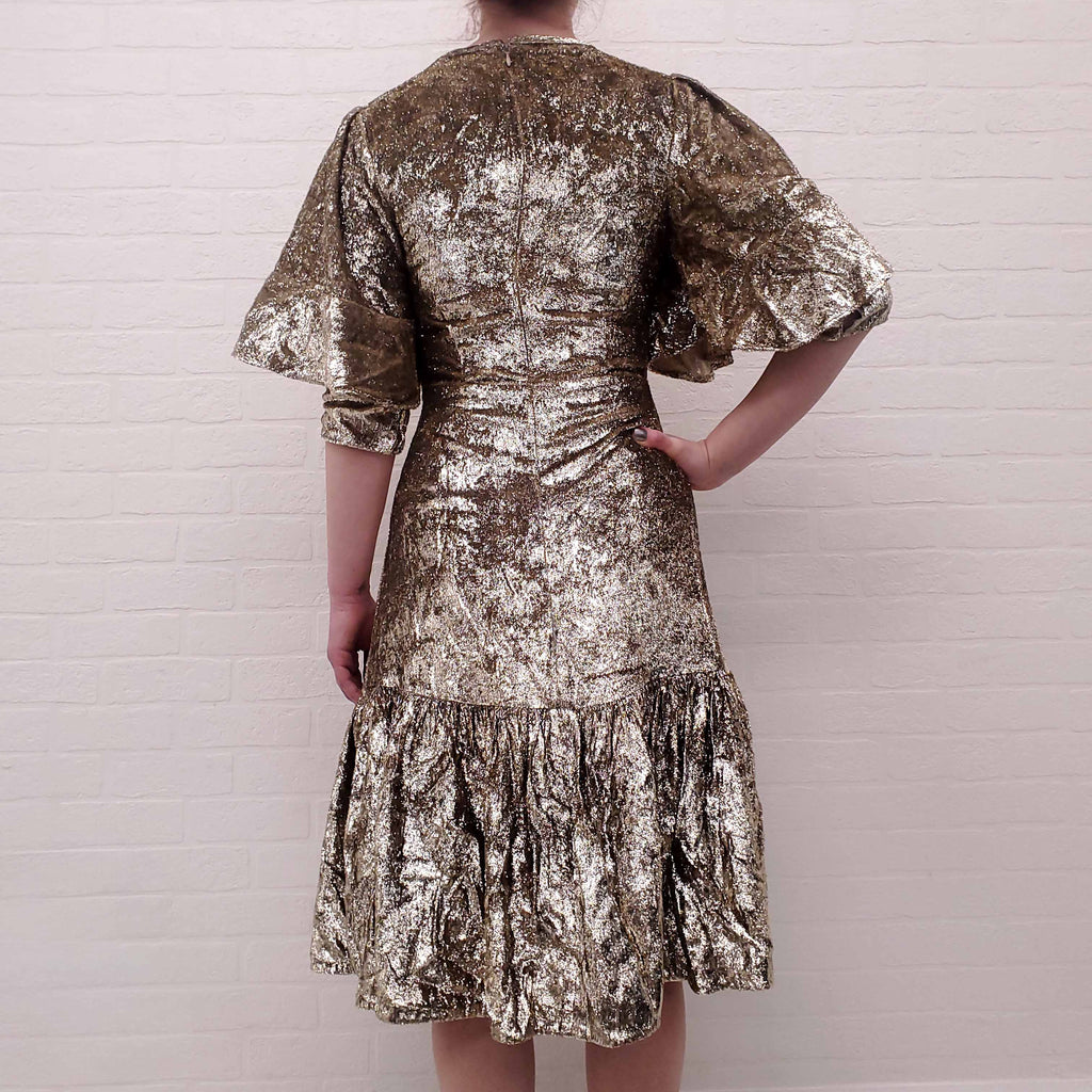CO GOLD VELVET DRESS - SIZE M