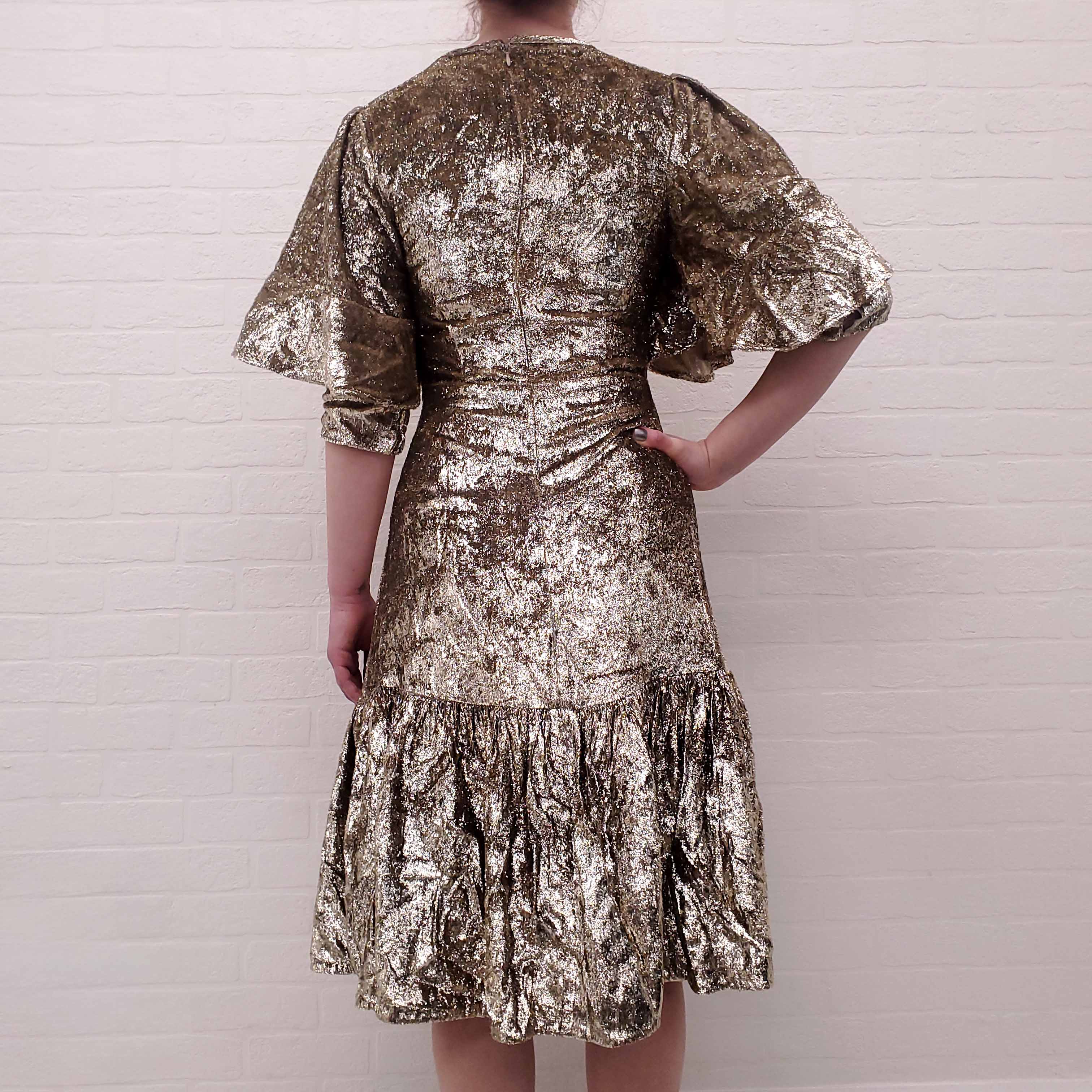 CO GOLD VELVET DRESS - SIZE M