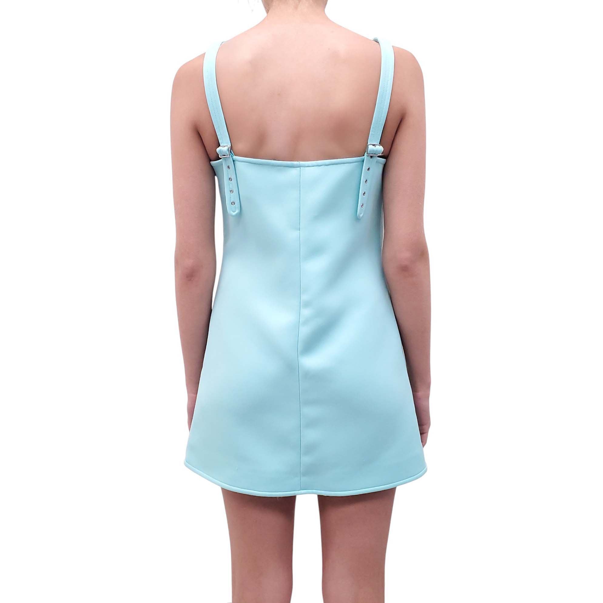 COURRÈGES TURQUOISE MINI DRESS - SIZE 38