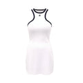 COURRÈGES WHITE CONTRAST SCUBA MINI DRESS - SIZE M