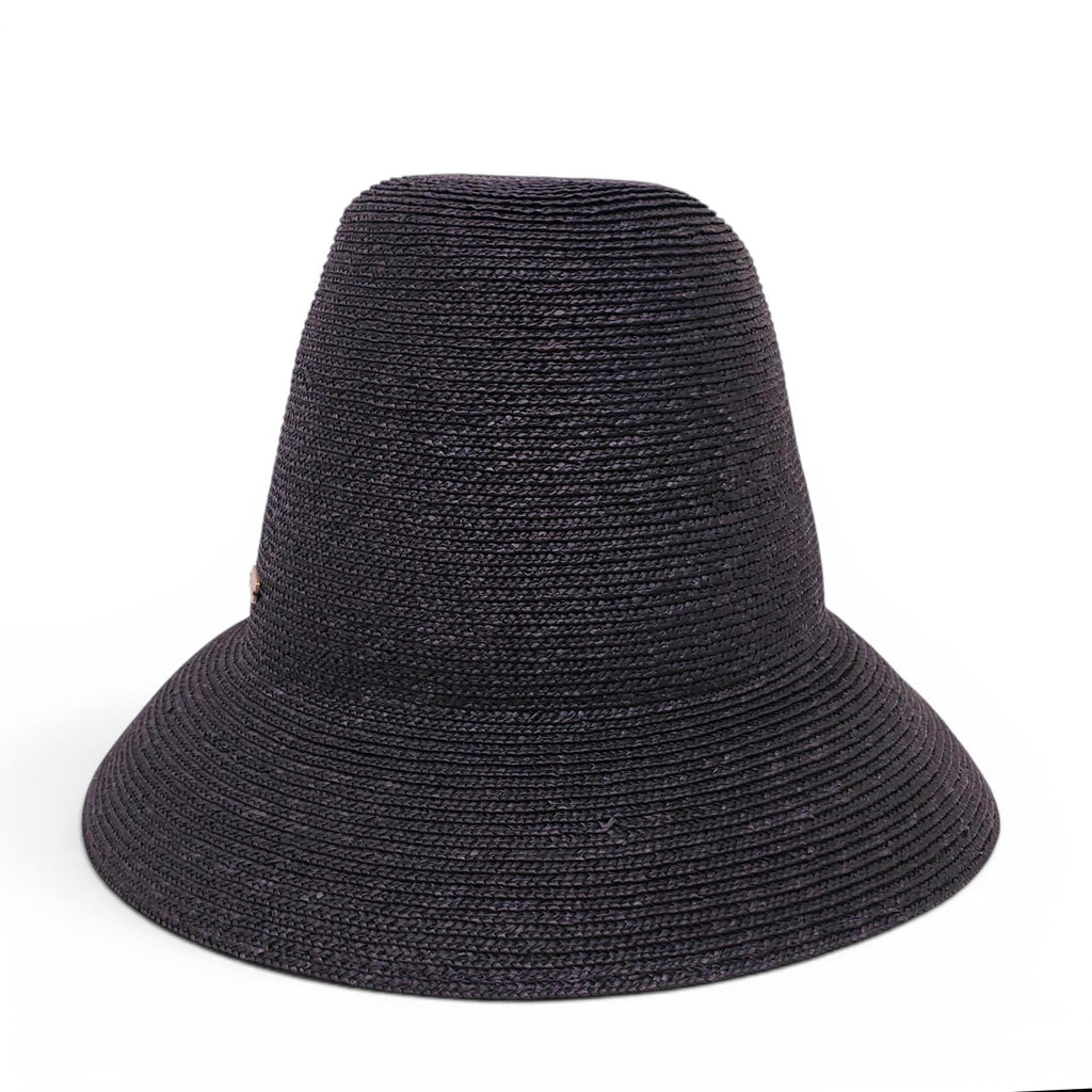 CULT GAIA BLACK RAFFIA HAT