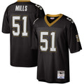 New Orleans Saints Sam Mills Mitchell & Ness Black Legacy Replica Jersey