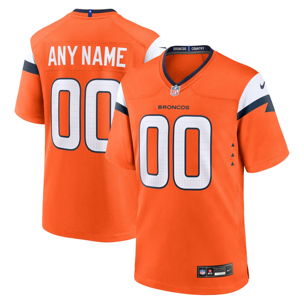 Denver Broncos Orange Mile High Collection Custom Game Jersey