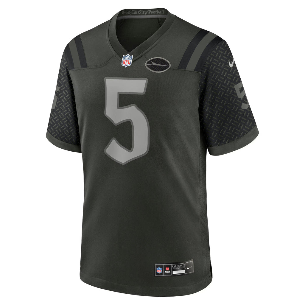 New York Jets Garrett Wilson Gotham Green 2025 Rivalries Collection Game Jersey