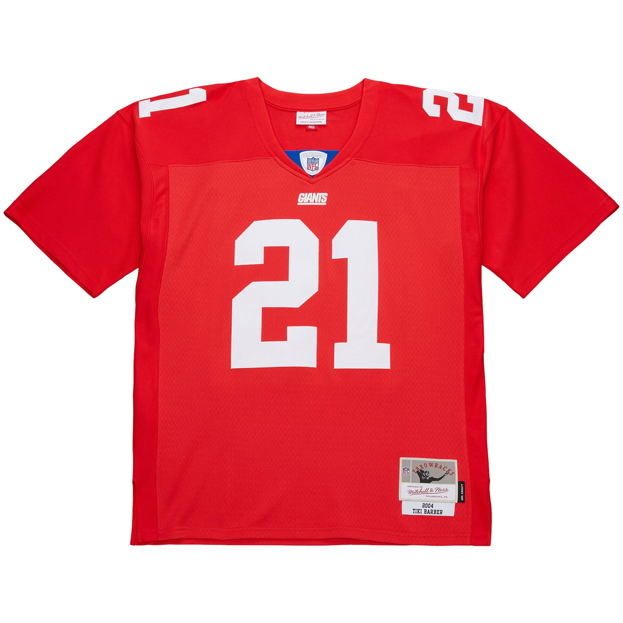 New York Giants Tiki Barber Mitchell & Ness Red 2004 Legacy Replica Jersey