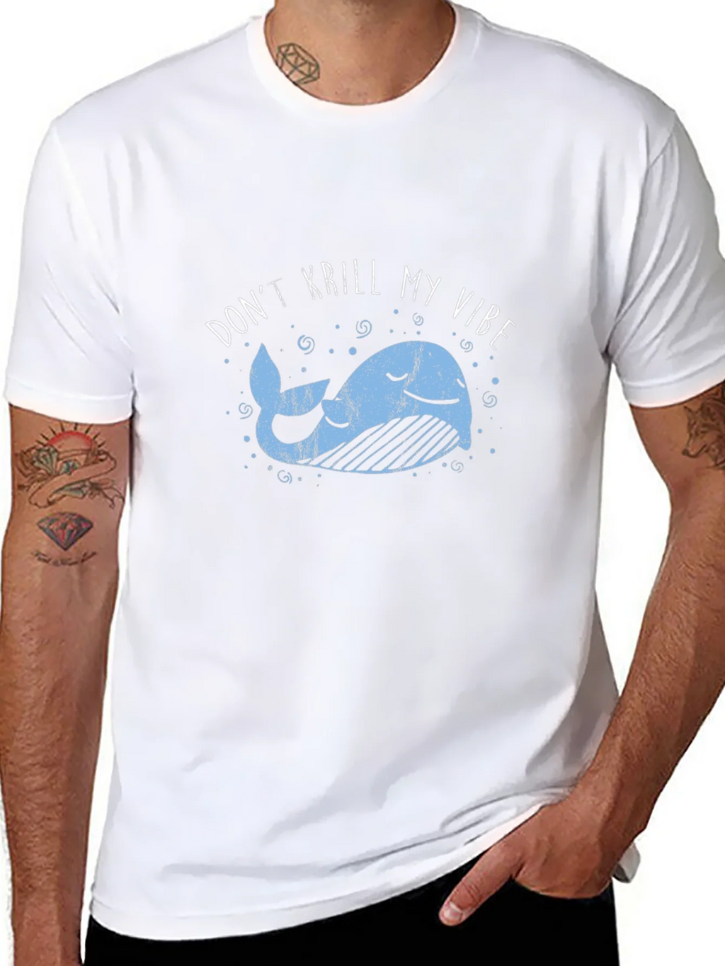 Dont Krill My Vibe Black Graphic Tee