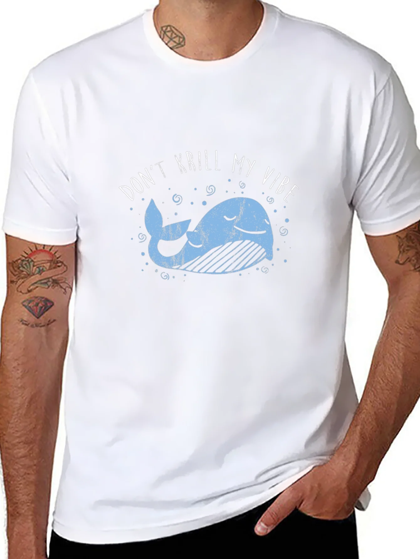 Dont Krill My Vibe Black Graphic Tee