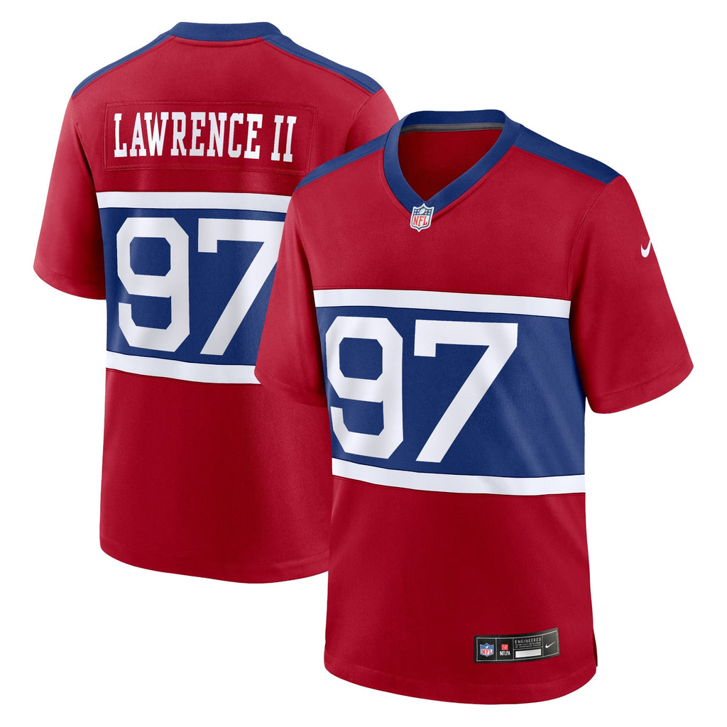 New York Giants Dexter Lawrence II Century Red Alternate Player Game Jersey