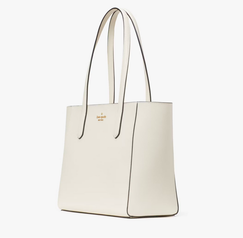 NWT Kate Spade Leather Staci Medium Tote In Meringue