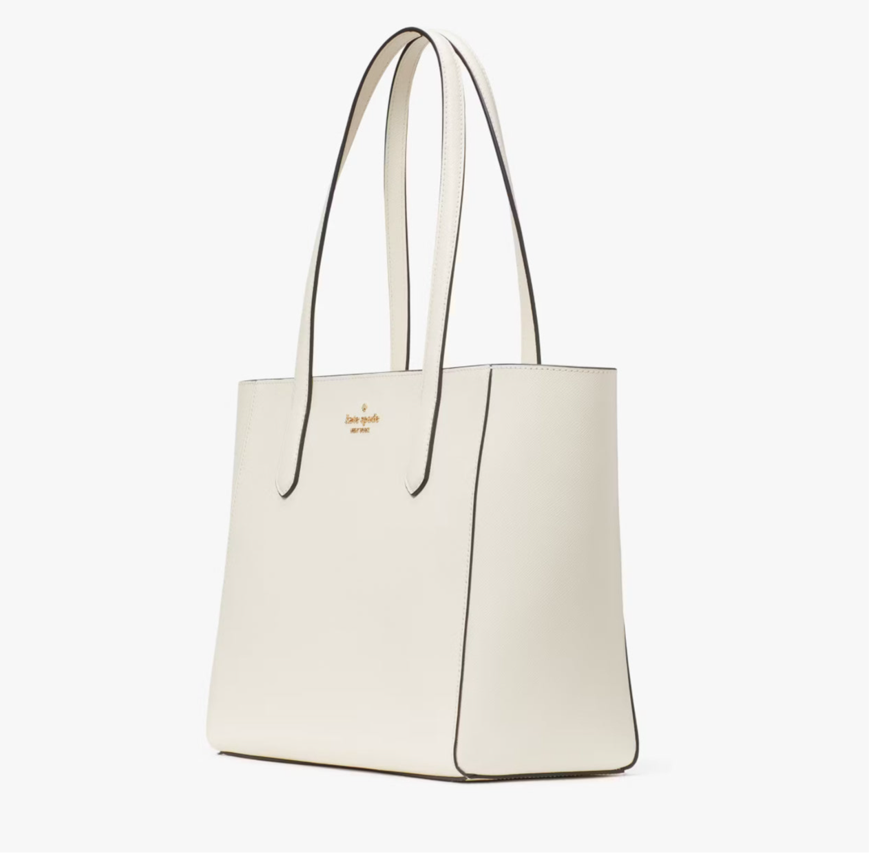 NWT Kate Spade Leather Staci Medium Tote In Meringue