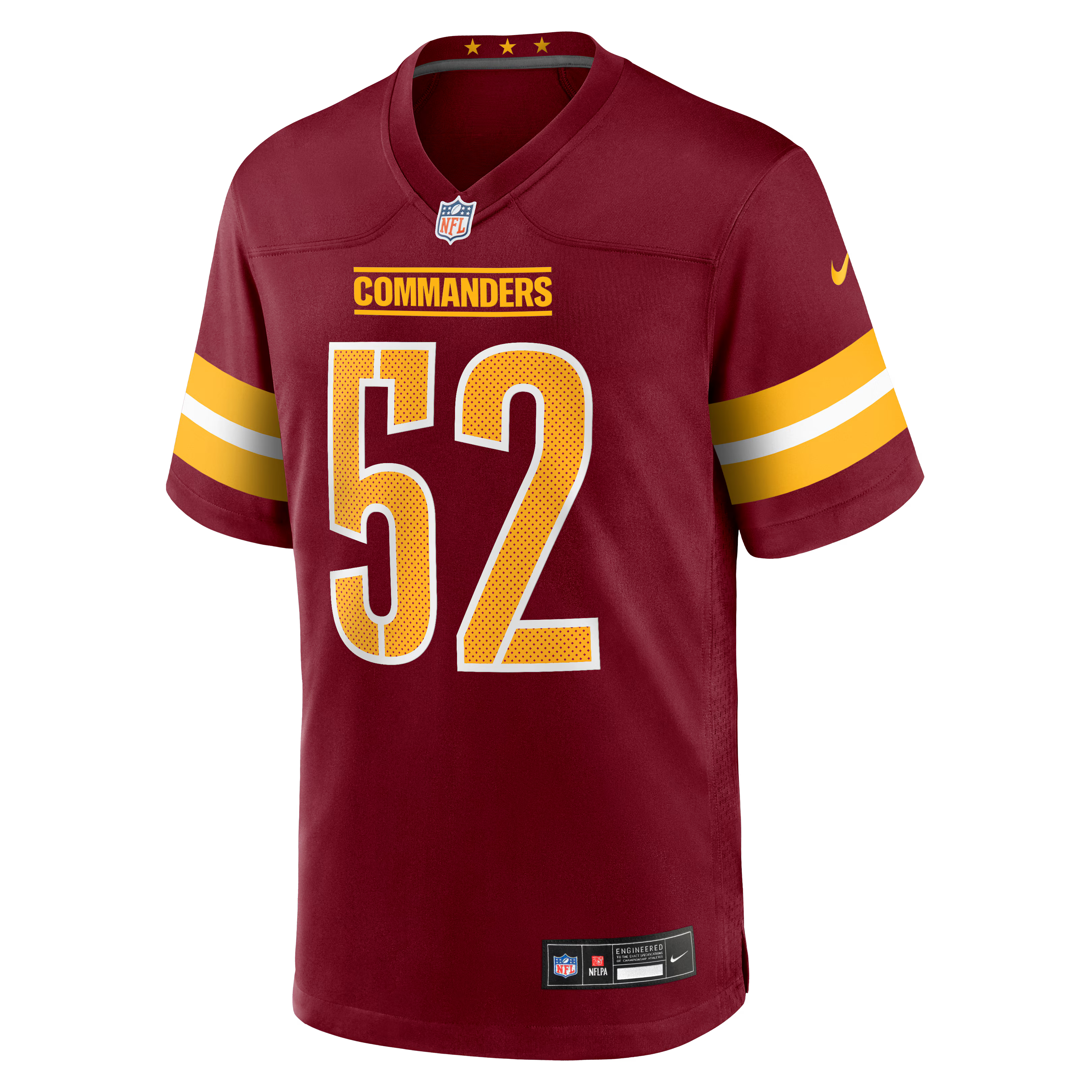 Washington Commanders Preston Smith Burgundy Team Game Jersey
