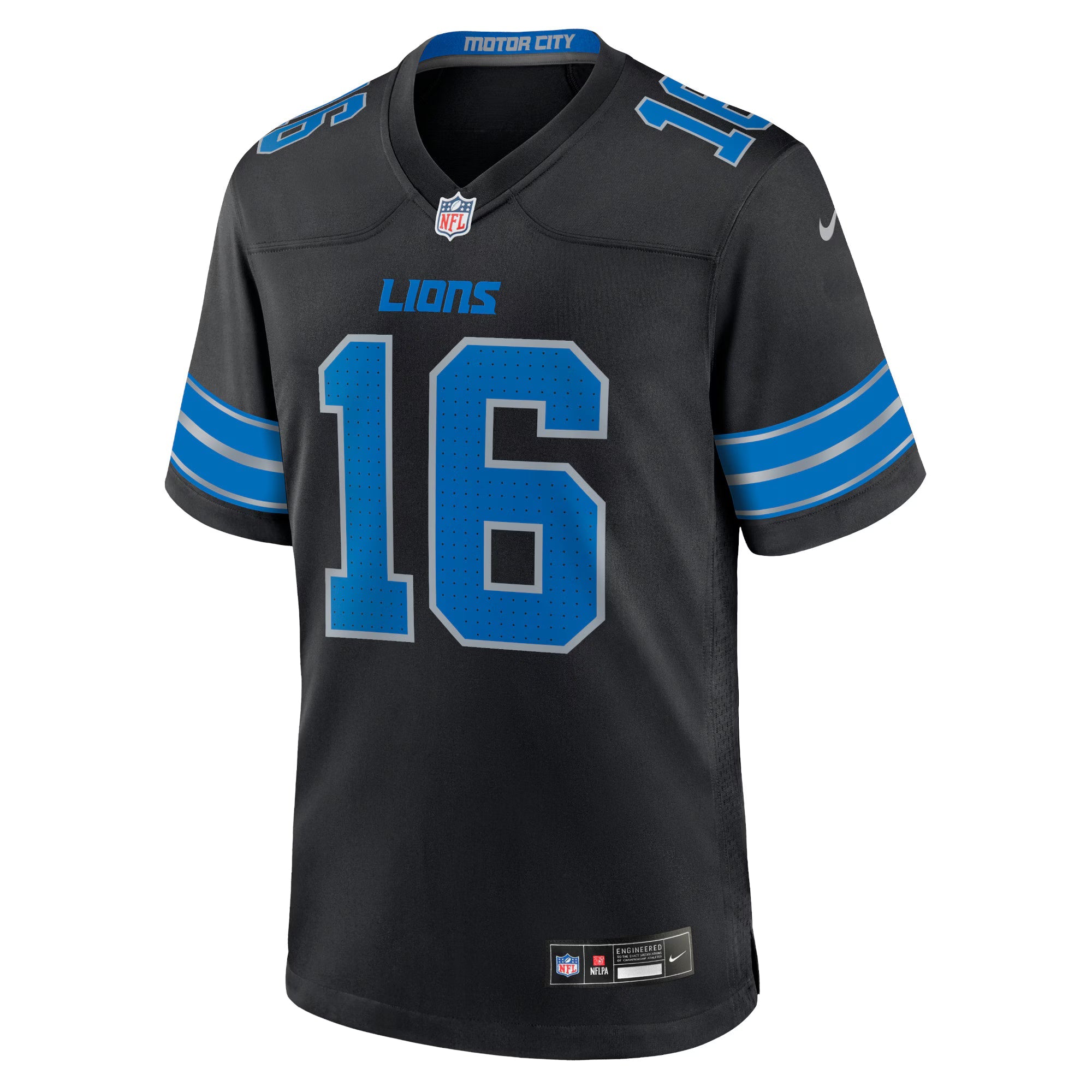 Detroit Lions Jared Goff Black 2nd Alternate Game Jersey