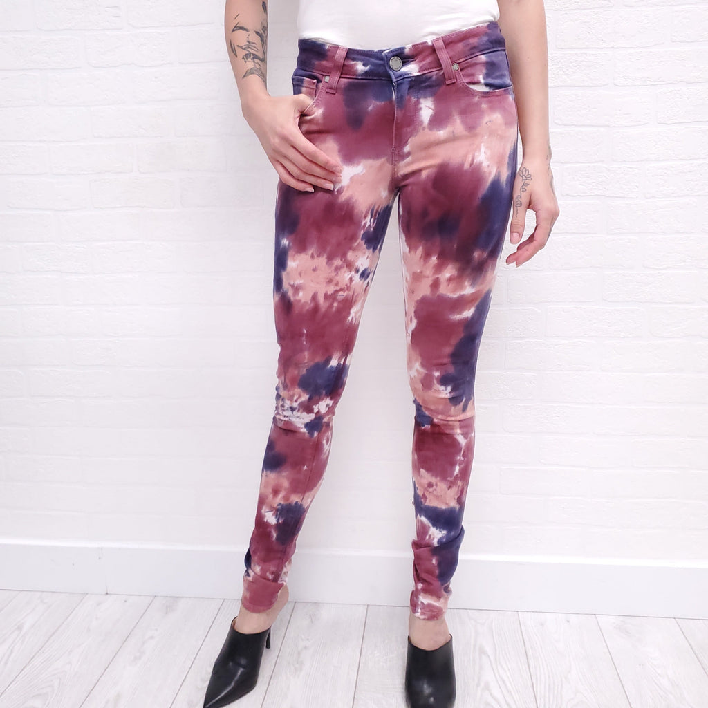 PAIGE TIE DIE JEANS - SIZE 25