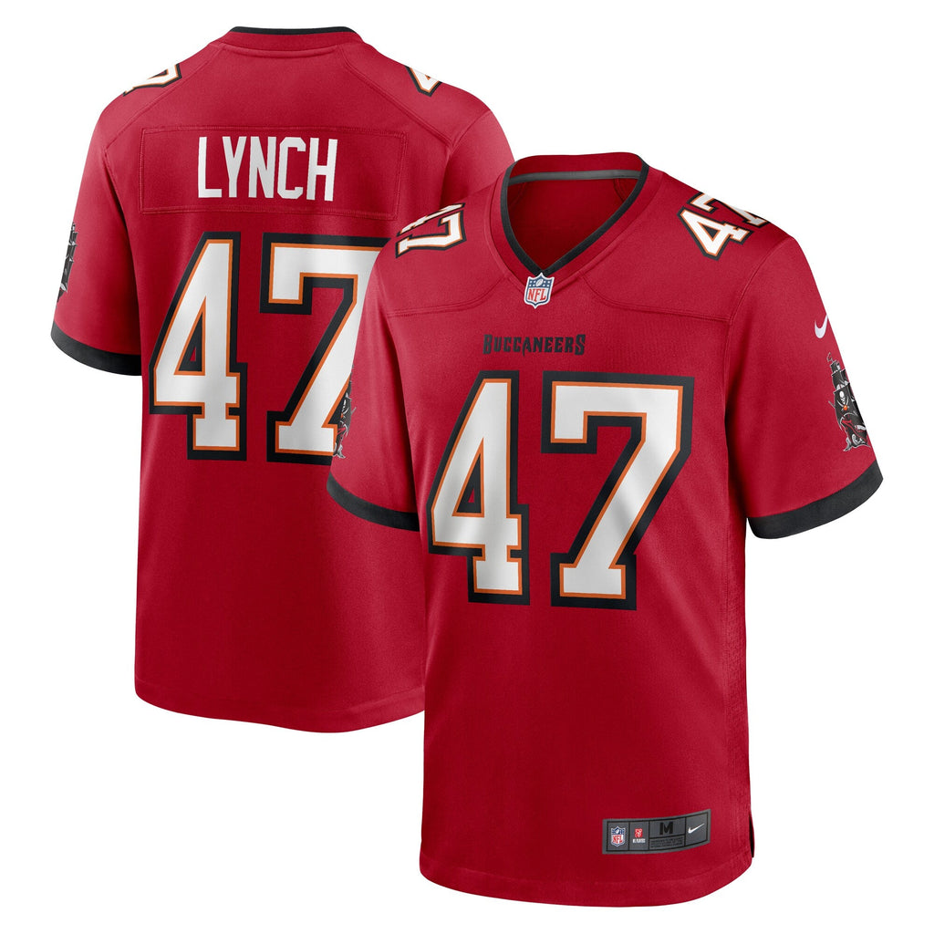 Tampa Bay Buccaneers John Lynch Red Retired Player Game Jersey