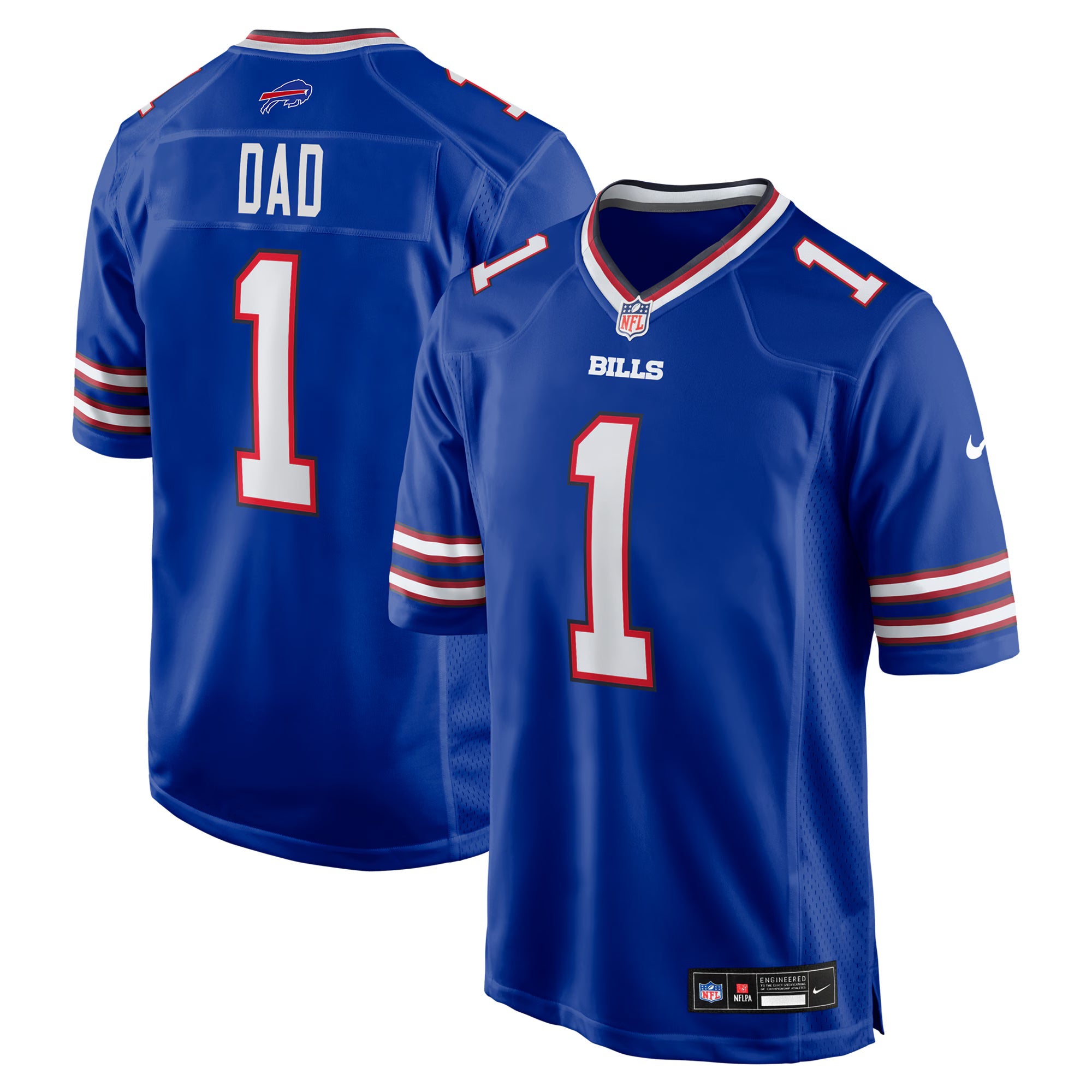 Buffalo Bills Number 1 Dad Royal Game Jersey