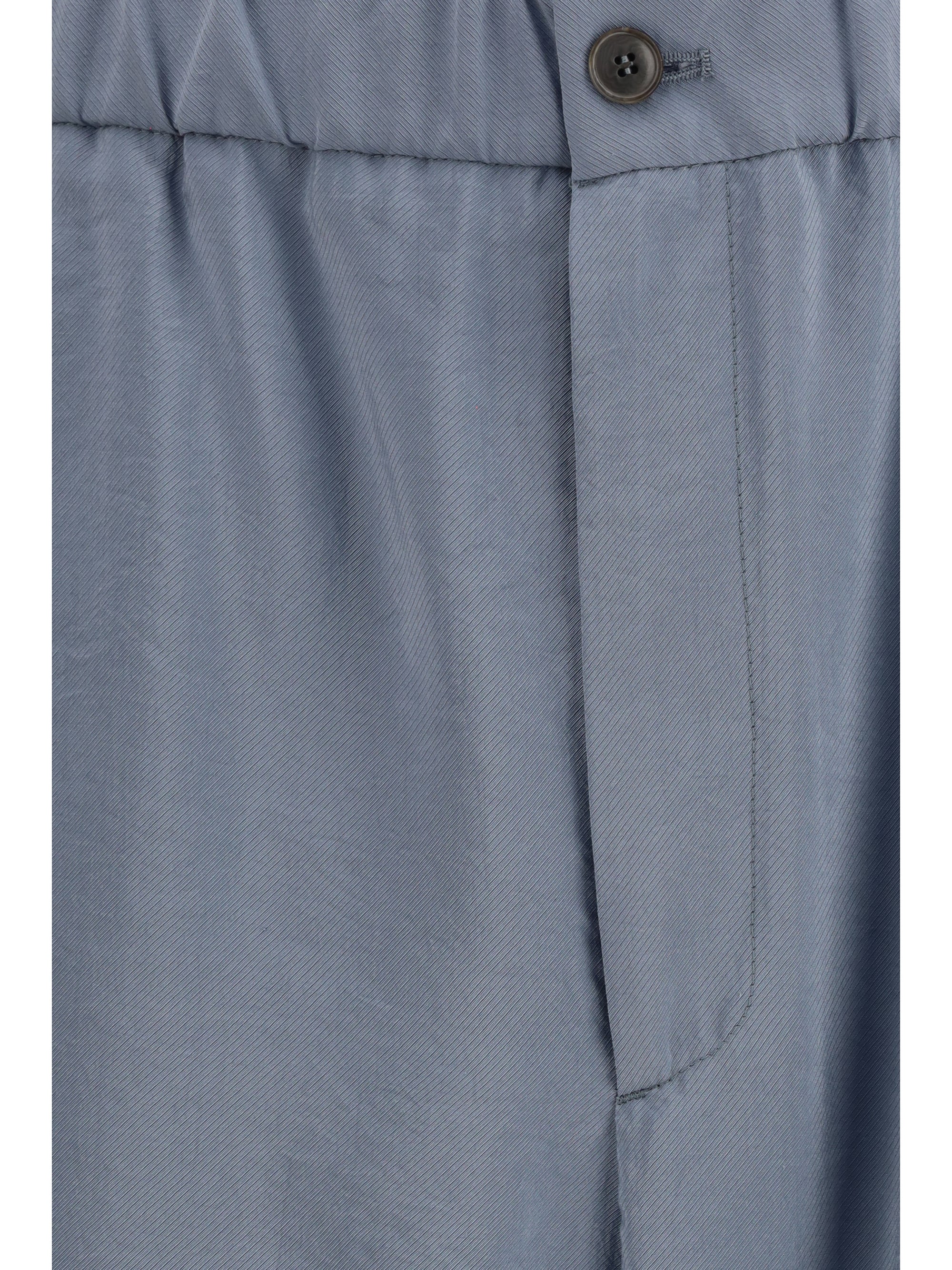 Giorgio Armani Men Wide-Leg Silk Blend Pants