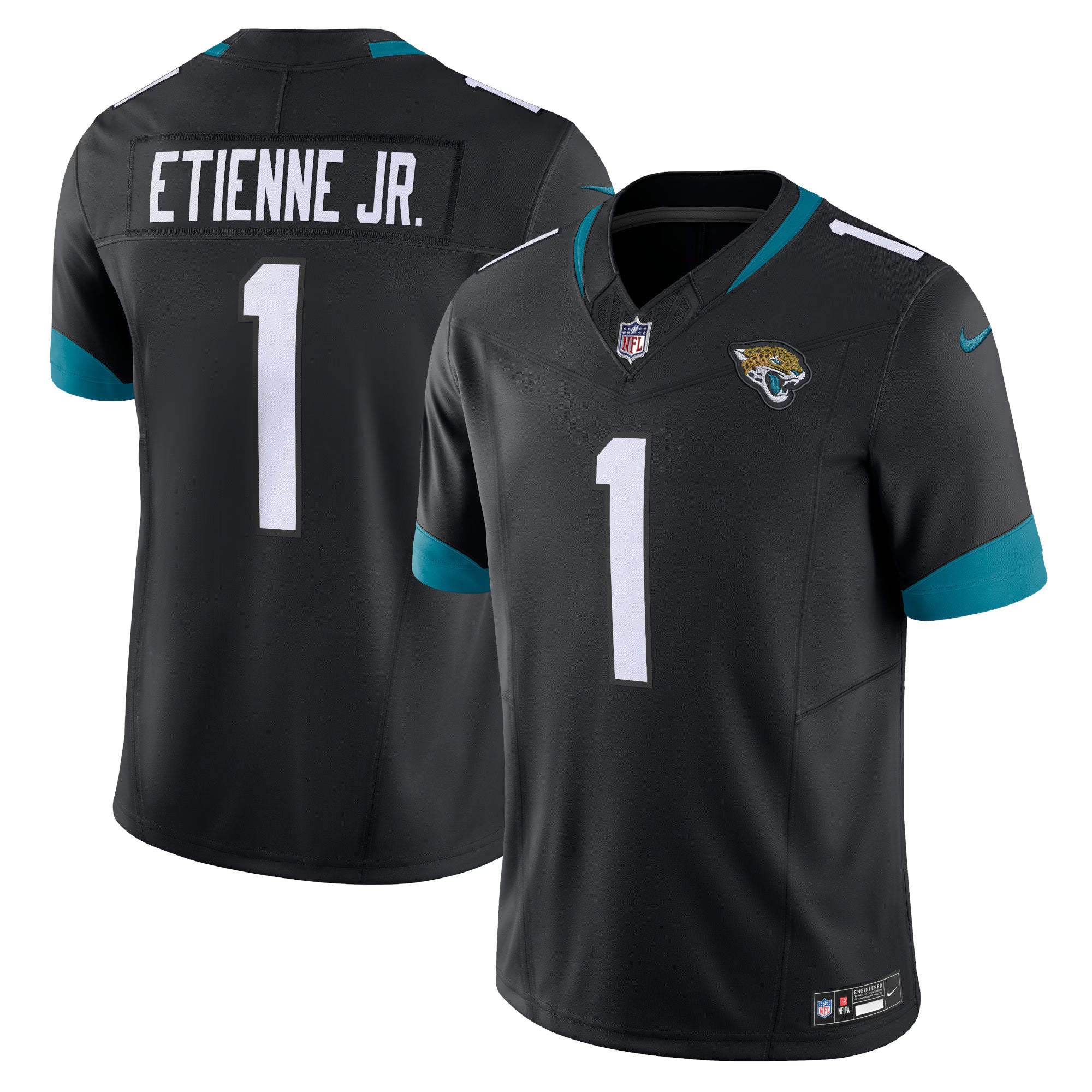 Jacksonville Jaguars Travis Etienne Black Vapor F.U.S.E. Limited Jersey