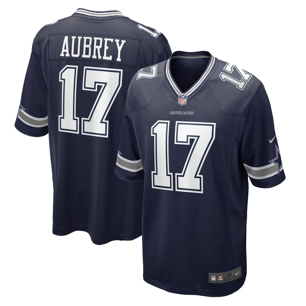 Dallas Cowboys Brandon Aubrey Navy Team Game Jersey