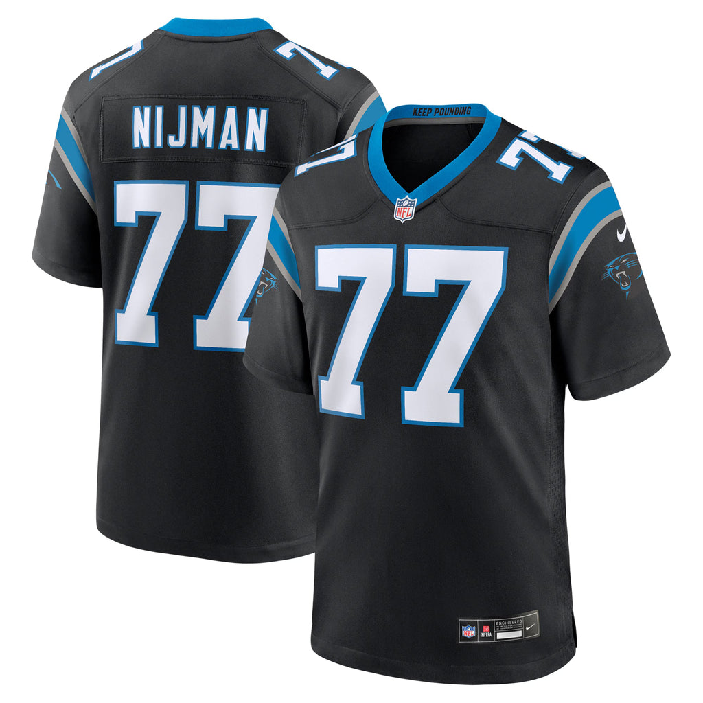 Carolina Panthers Yosh Nijman Black Game Jersey