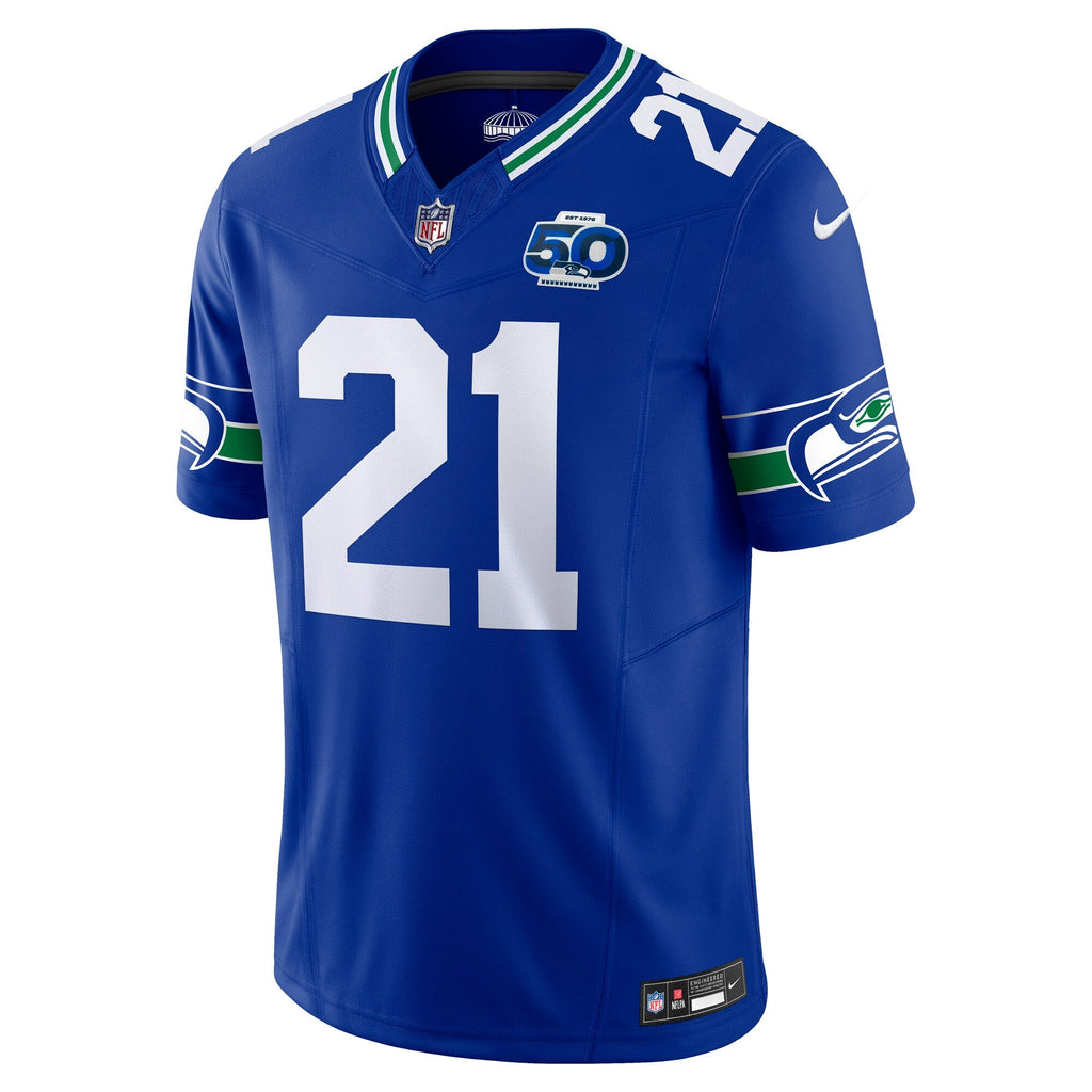 Seattle Seahawks Devon Witherspoon Royal 50th Season Vapor F.U.S.E. Limited Jersey