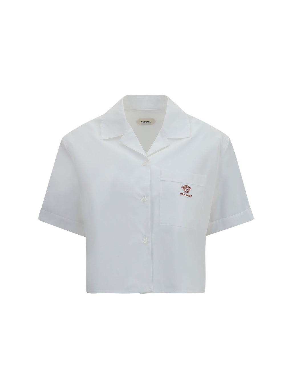 Versace Women Cropped Cotton Poplin Shirt