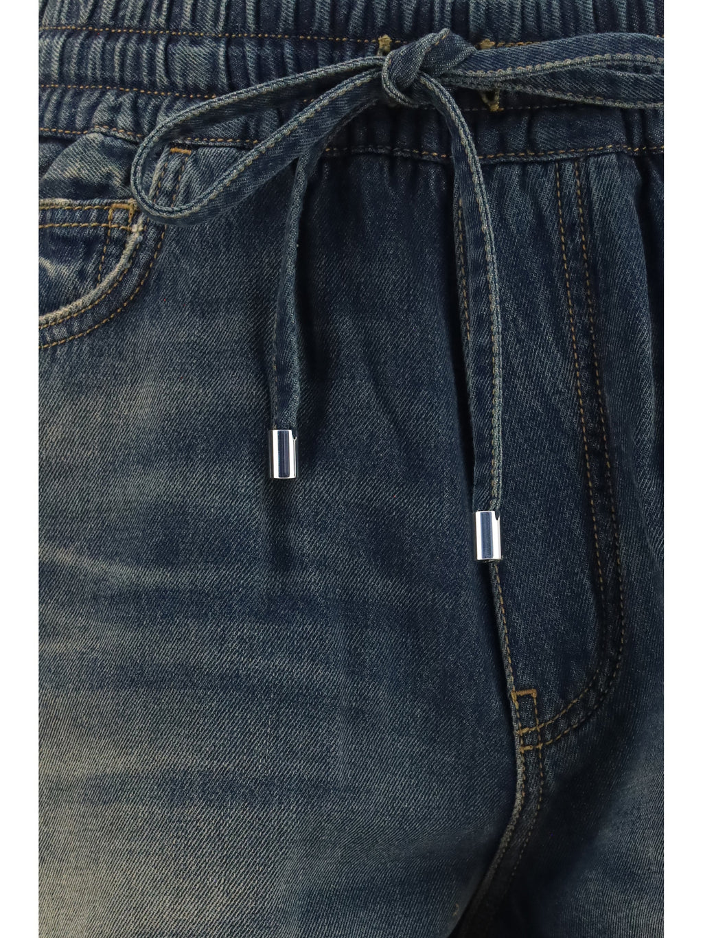 Amiri Men Drawstring Denim Shorts
