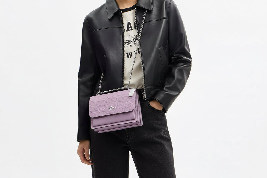 NWT Coach Klare Crossbody Bag In Signature Leather In Light Violet