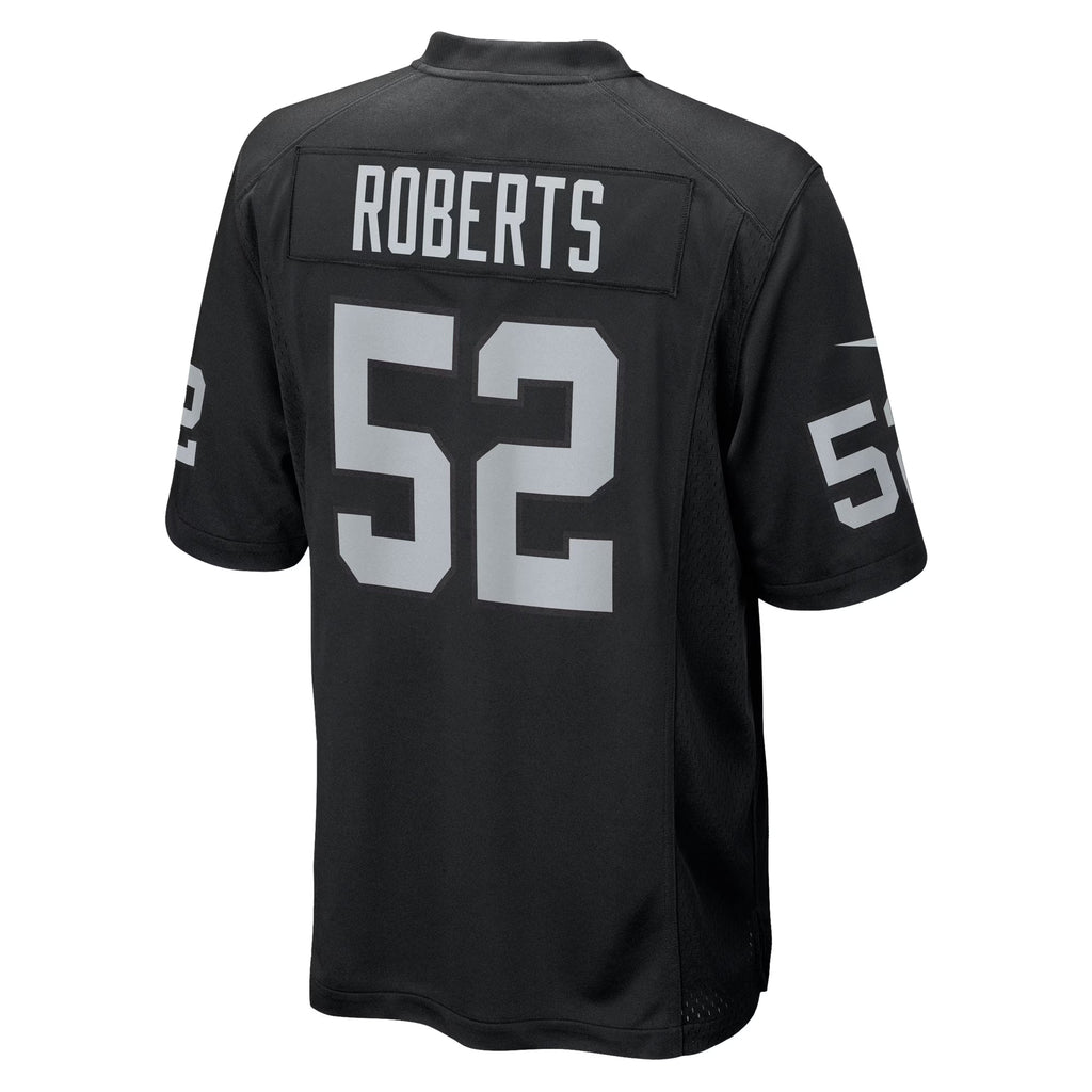Las Vegas Raiders Elandon Roberts Black Team Game Jersey