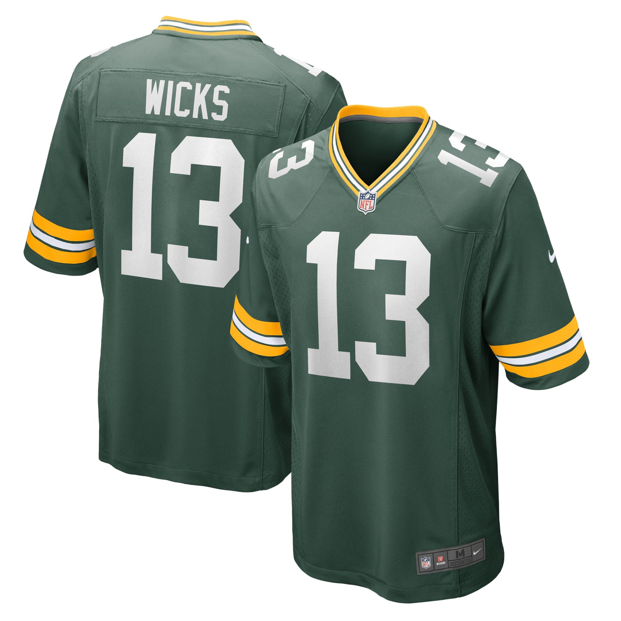 Green Bay Packers Dontayvion Wicks Green Game Jersey
