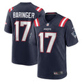 New England Patriots Bryce Baringer Navy Team Game Jersey
