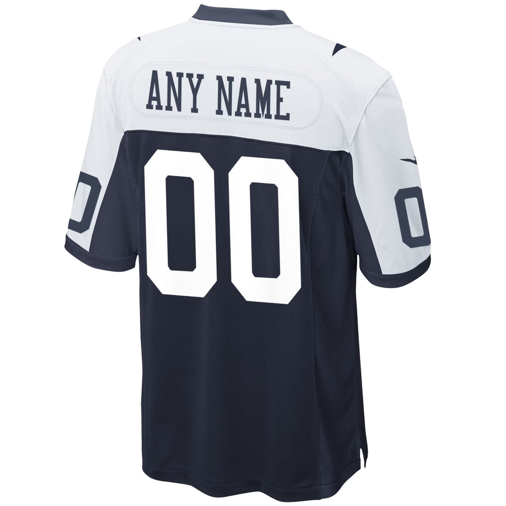 Dallas Cowboys Navy Alternate Custom Game Jersey