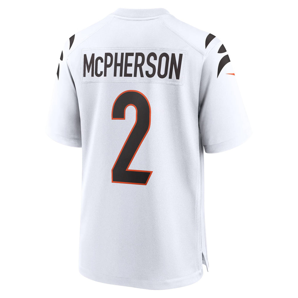 Cincinnati Bengals Evan McPherson White Game Player Jersey