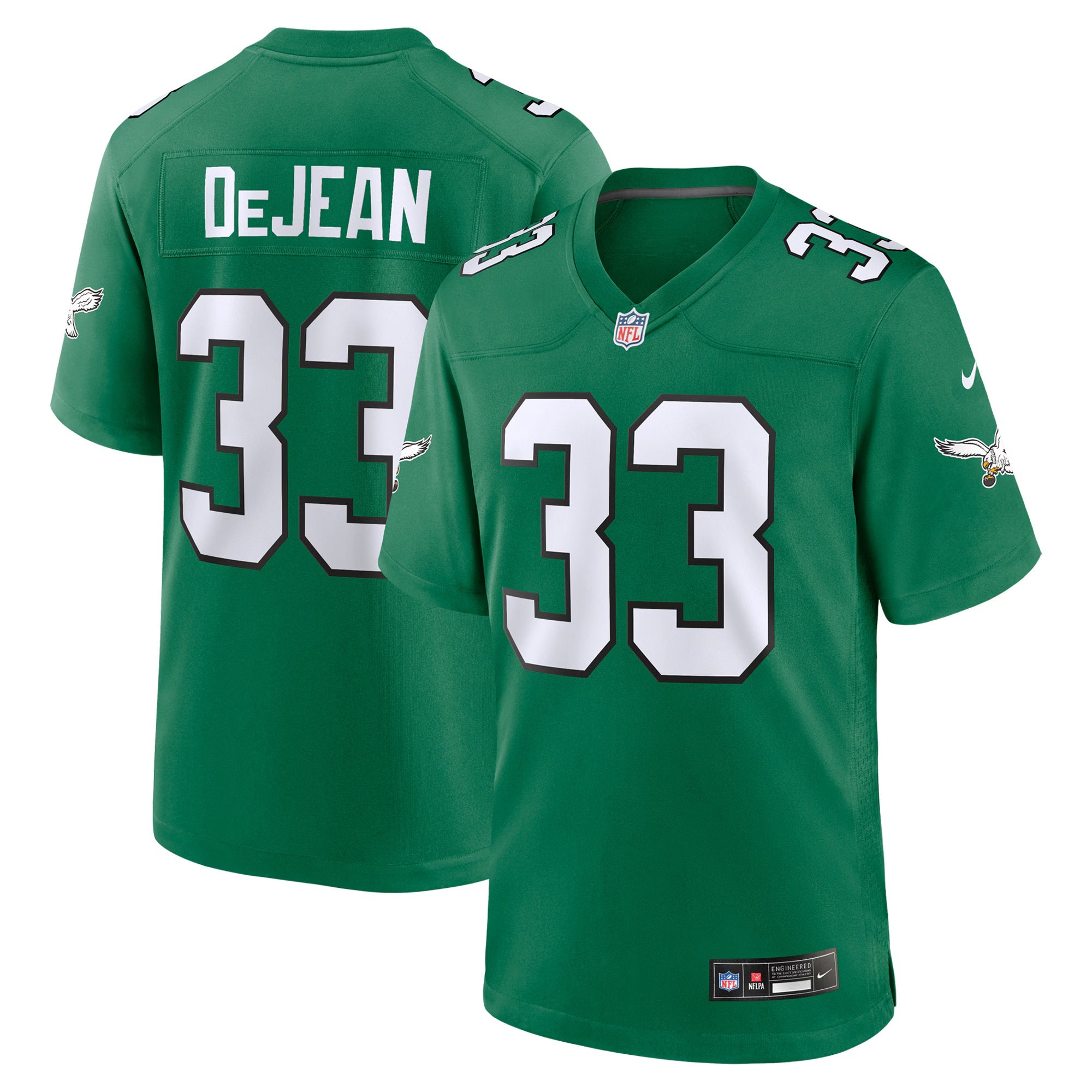 Philadelphia Eagles Cooper DeJean Kelly Green Alternate Game Jersey