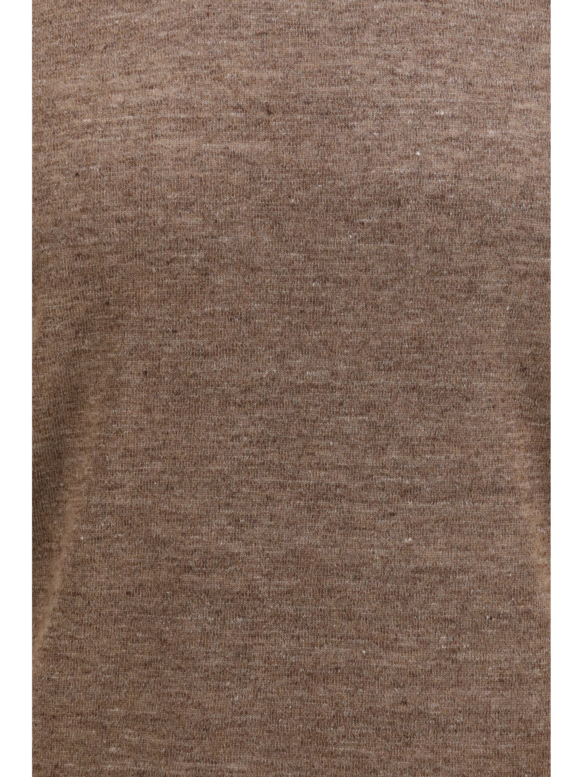 Brunello Cucinelli Men Linen And Cotton Crewneck T-Shirt