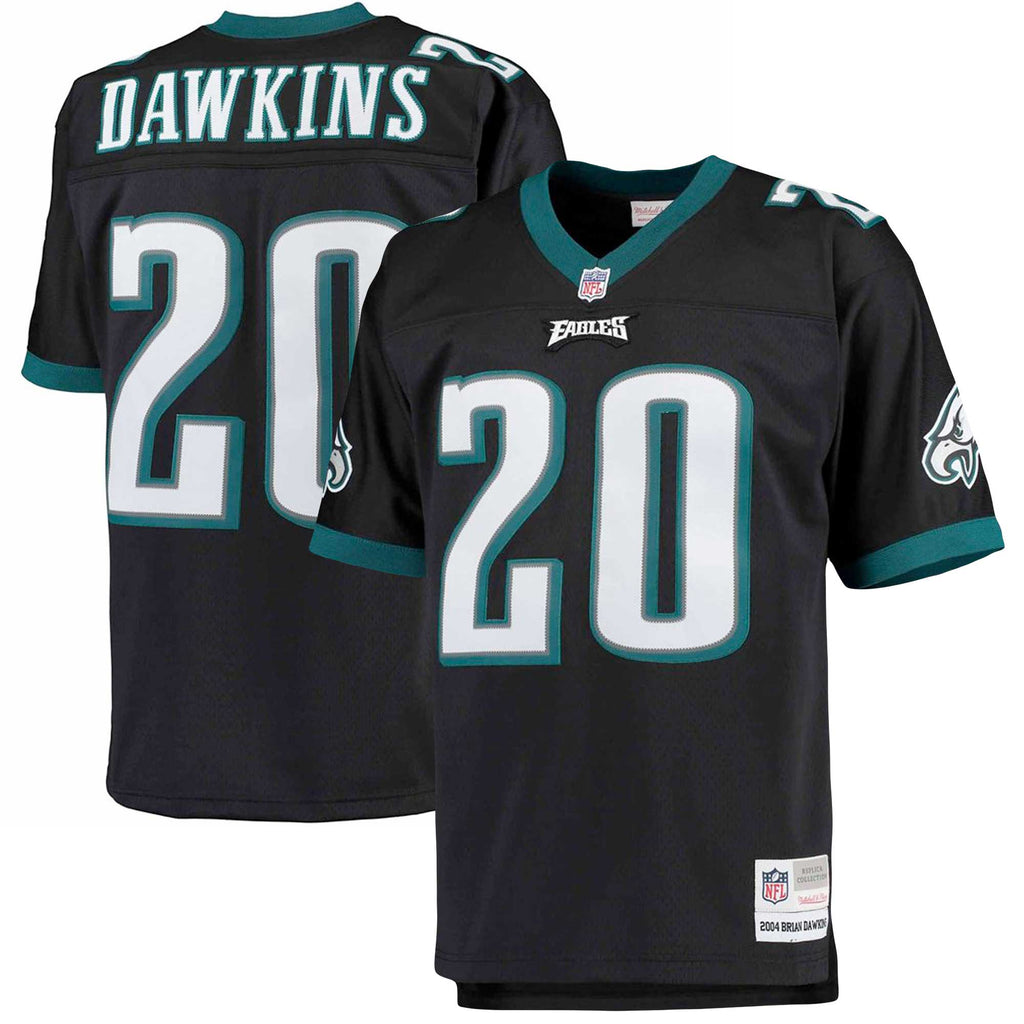Philadelphia Eagles Brian Dawkins Mitchell & Ness Black Big & Tall 2004 Retired Player Replica Jersey