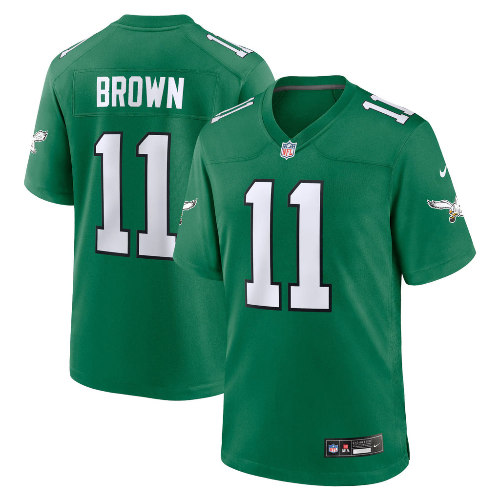 Philadelphia Eagles A.J. Brown Kelly Green Alternate Game Player Jersey