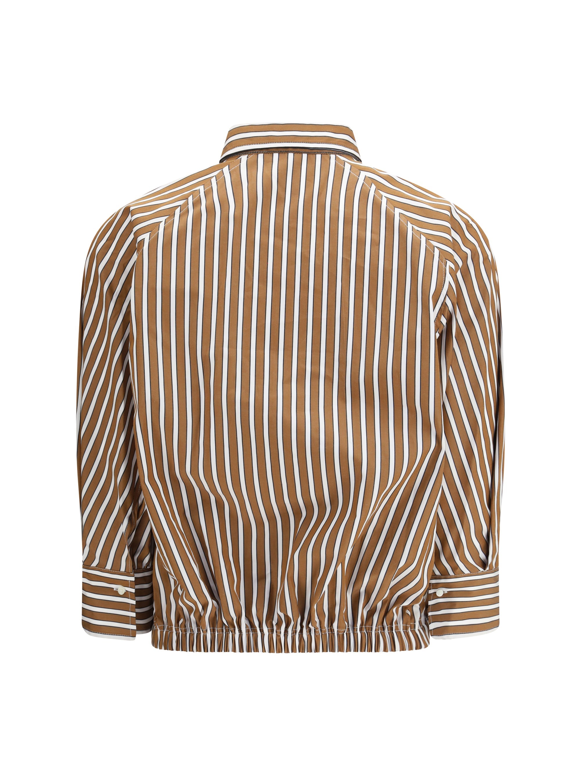 Brunello Cucinelli Women Shadow Stripe Poplin Shirt