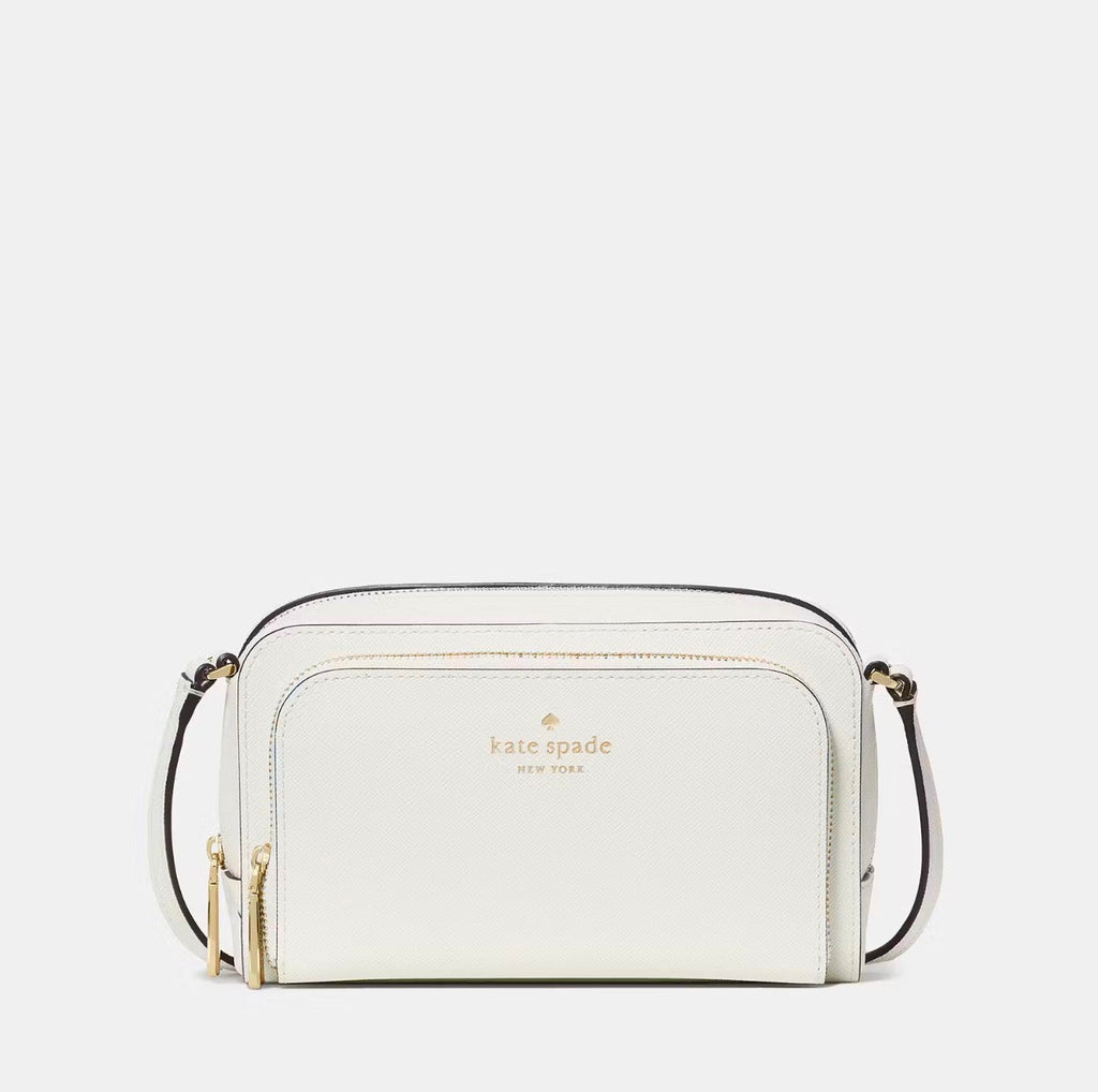 NWT Kate Spade  Staci Dual Zip Around Mini Crossbody In Meringue