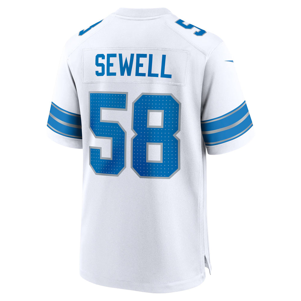 Detroit Lions Penei Sewell White Game Jersey