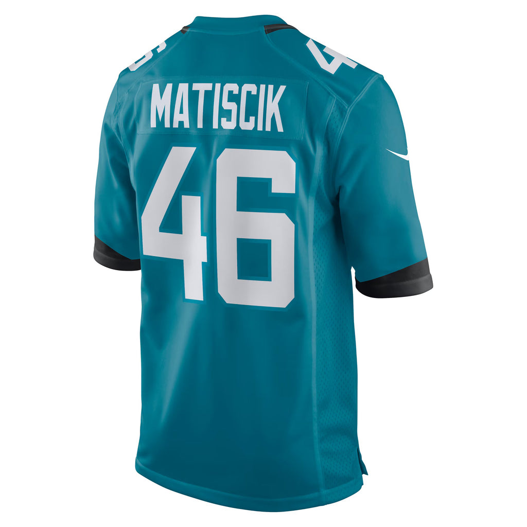 Jacksonville Jaguars Ross Matiscik Teal Game Jersey